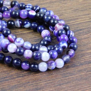 Agat ametystowy kulki 4mm (10szt.)