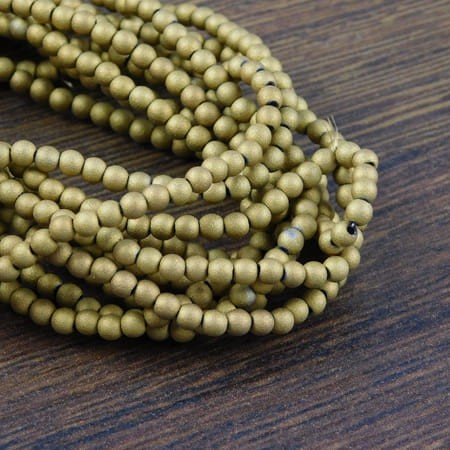 Kulki oszronione ze szkła 2.8mm złote (150szt)