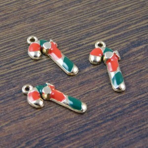 Zawieszka cukierek z metalu i emalii 20x10mm (1szt)