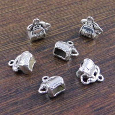 Zawieszka z metalu telefon 14mmx14mm (2szt)