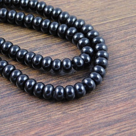 Onyx czarny oponki 6x4mm (6szt.)