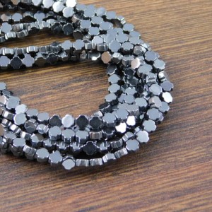 Hematyt grafitowy krzyżyk 4x4x2mm (8szt)