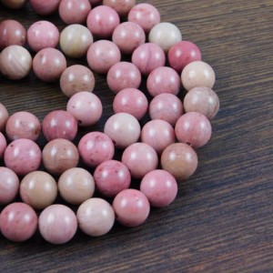 Rodonit kulki gładkie 8mm (4szt.)