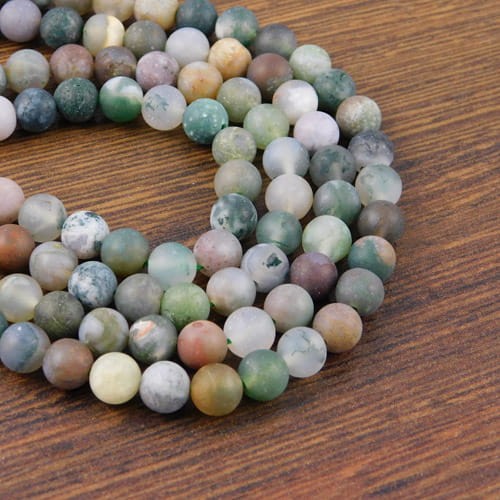 Agat indiański kulki matowe 6mm (6szt.)