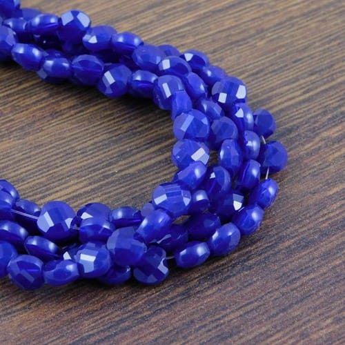 Pastylki szlifowane ze szkła 6x4mm ciemne granatowe (10szt)