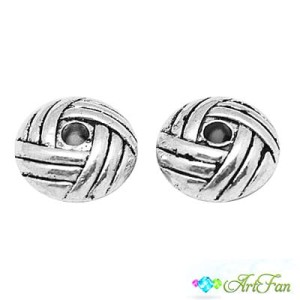 Ozdobna przekładka metalowa 10x5mm ciemno srebrna (6szt.)