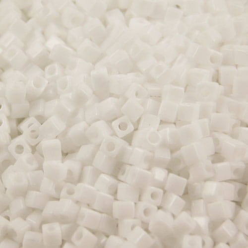 Miyuki Square ze szkła SB0402 White Opaque 1.8mm (5gram)