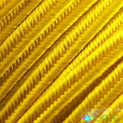 [4202] Sznurek Sutasz z wiskozy 3mm żółty (1m)