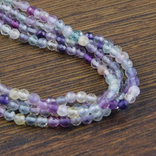 Fluoryt kulki fasetowane 3mm (10szt)