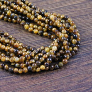 Tygrysie Oko kulki gładkie 2.5-3mm (sznur około 190szt.)