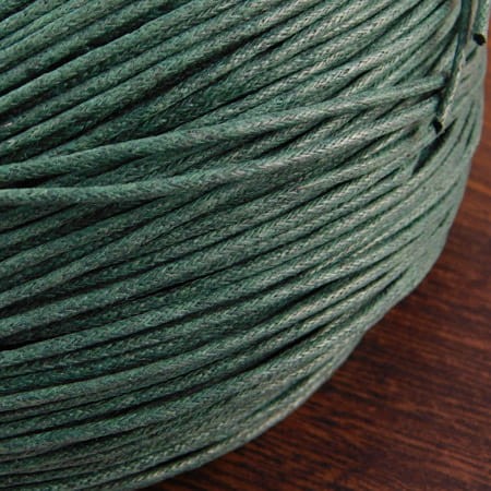 Sznurek bawełniany woskowany 1.5mm ciemny zielony (5m)