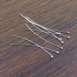 Szpilki ze srebra 40x0.4mm (2szt.)