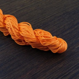 Sznurek nylonowy 1mm do bransoletek Shamballa pomarańczowy (25m)