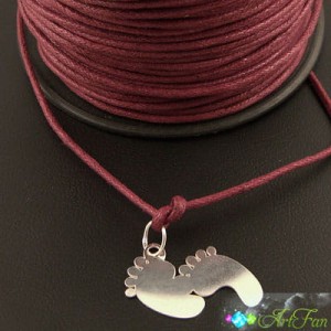 Sznurek bawełniany woskowany 1.5mm bordowy (5m)