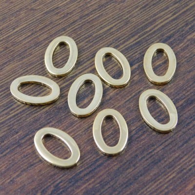 Łącznik owal stal nierdzewna 15x10mm złoty (1szt)