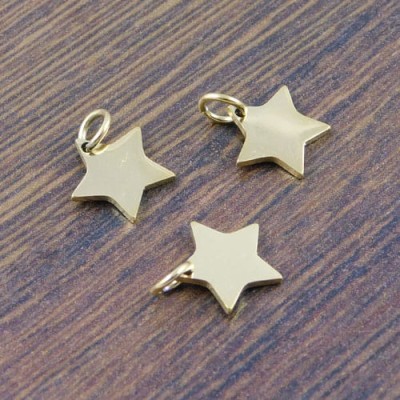 Zawieszka gwiazdka 11mm stal nierdzewna pozłacana (1szt.)