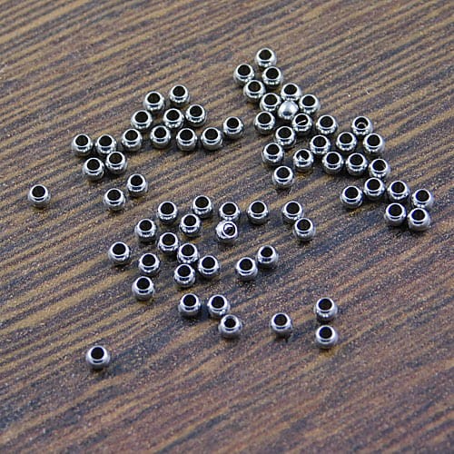 Oponka stal nierdzewna 2x1.4mm ciemna srebrna (10szt)