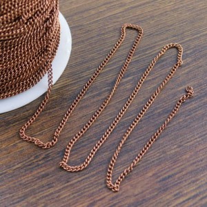 Łańcuszek metalowy 2.5x1.6mm w kolorze miedzianym (1metr)