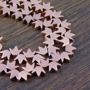 Hematyt korona różowe złoto 8x6.5x3mm (4szt)