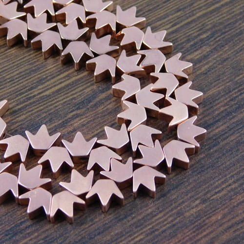 Hematyt korona różowe złoto 8x6.5x3mm (4szt)