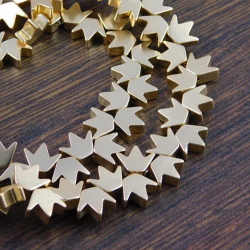 Hematyt korona jasno złota 8x6.5x3mm (4szt.)