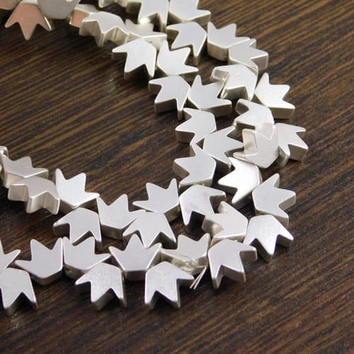 Hematyt korona srebrna 8x6.5x3mm (4szt)