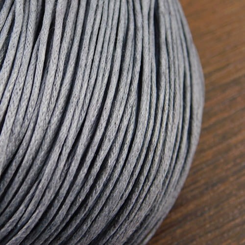 Sznurek bawełniany woskowany 1mm  ciemny szary (5m)