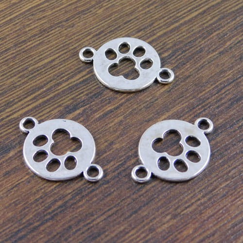 Łącznik łapka z metalu 24x16.5x1.2mm ciemno srebrny (4szt)