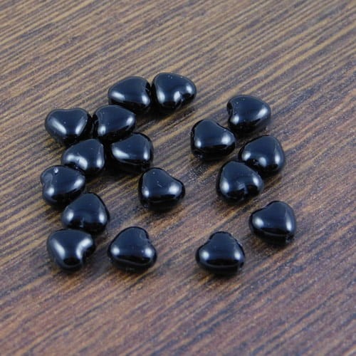 koraliki-szklane-serca-6mm-czarne-czeskie-beading