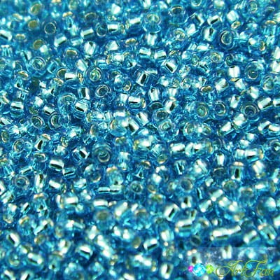 TOHO Round 15/0 Silver-Lined Dark Aqua (1op)