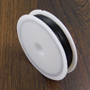 Gumka jubilerska żyłka elastyczna okrągła 0.6mm czarna (11metrów)