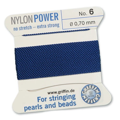 Nici nylonowe Griffin z igłą 0.70mm dark blue (2metry)