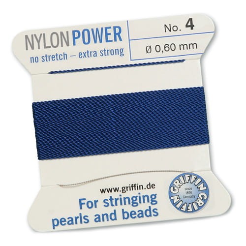 Nici nylonowe Griffin z igłą 0.60mm dark blue (2metry)