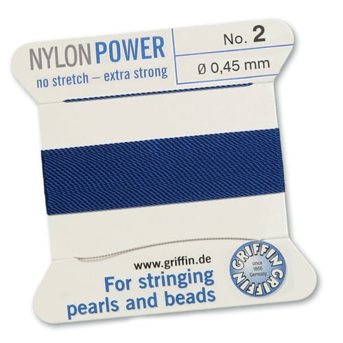 Nici nylonowe Griffin z igłą 0.45mm dark blue (2metry)