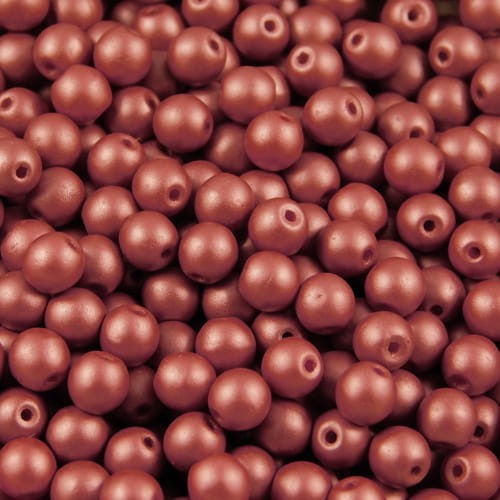 Kulki ze szkła 4mm Powdery - Maroon (40szt)
