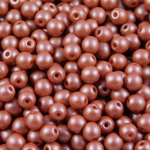 Kulki ze szkła 4mm Powdery - Copper (40szt.)