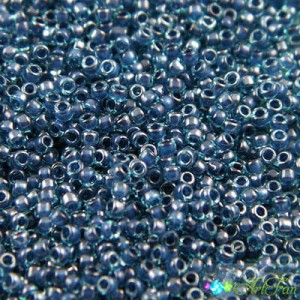 Koraliki TOHO Round 15/0 Inside-Color Aqua/Capri Lined (5g)