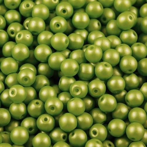 Kulki ze szkła 4mm Powdery - Lime (40szt.)