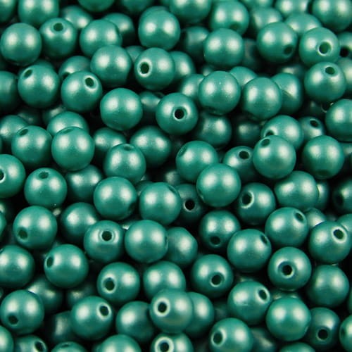 Kulki ze szkła 4mm Powdery - Teal (40szt.)