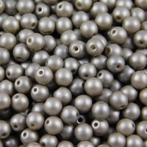 Czeskie koraliki szklane kulki 4mm Powdery Taupe (40szt.)