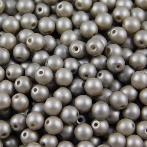 Kulki ze szkła 4mm Powdery - Taupe (40szt)