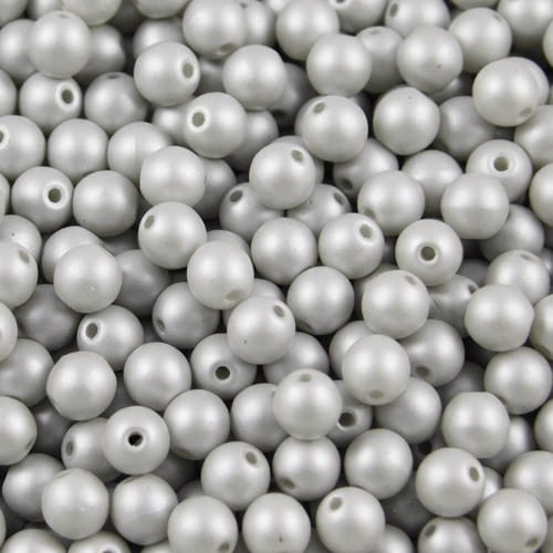 Kulki ze szkła 4mm Powdery - Pastel Gray (40szt.)
