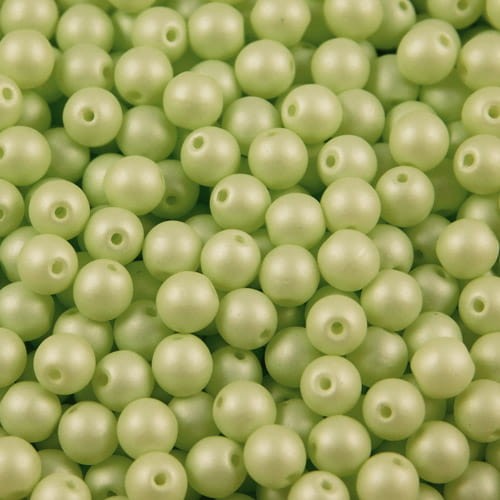 Kulki ze szkła 3mm Powdery - Pastel Lime (40szt)