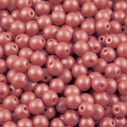 Kulki ze szkła 3mm Powdery - Pastel Maroon (40szt)