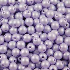 Kulki ze szkła 3mm Powdery - Pastel Purple (40szt.)