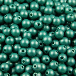Czeskie koraliki szklane kulki 3mm Powdery Teal (40szt.)