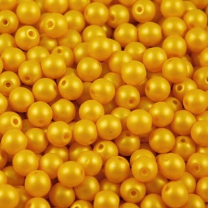 Czeskie koraliki szklane kulki 3mm  Powdery Sunflower (40szt.)