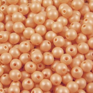 Kulki ze szkła 3mm Powdery - Pastel Peach (40szt)