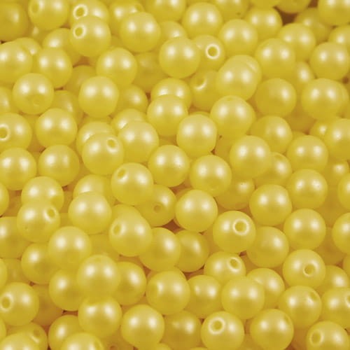 Kulki ze szkła 3mm Powdery - Pastel Yellow (40szt)