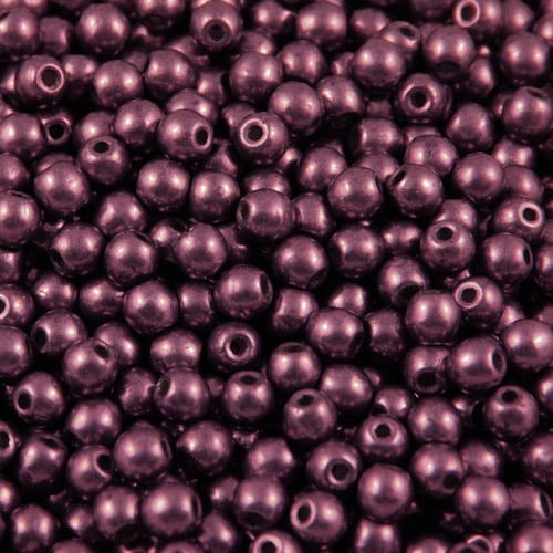 Kulki ze szkła 3mm Saturated Metallic Red Pear (40szt)